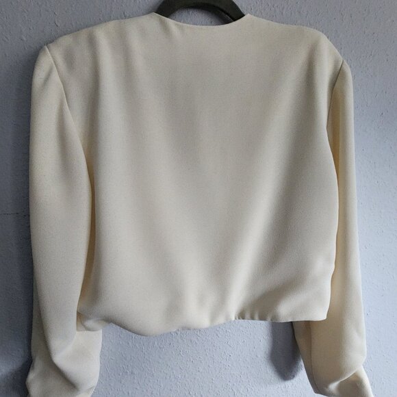 Nicole Miller New York Vintage Butter Yellow Twee Bolero Jacket 10 - Picture 5 of 10